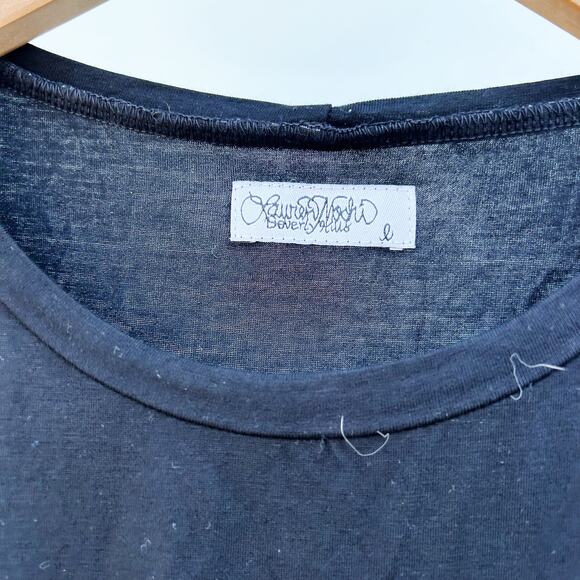 Lauren Moshi Beverly Hills Tank Shirt Dress Skull Studded Mini Short Black Large - Picture 4 of 8